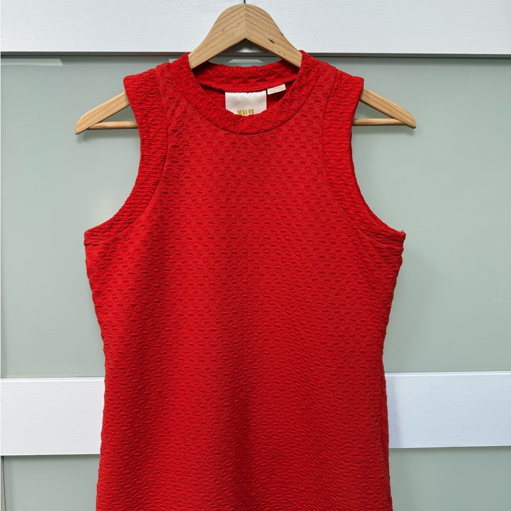 Anthropologie Maeve Red Textured Top